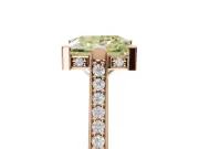Princess Cut Vintage Cathedral Engagement Ring Setting for a Fancy Yellow Lab-Grown Diamond | Carved Band | Rose Gold