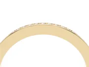 Round Diamond Half Eternity Pavé Band Set in Yellow gold with Plain Lower Shank