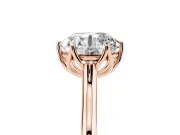 Round Cathedral Solitaire Engagement Ring Setting | Tulip Gallery | Rose Gold