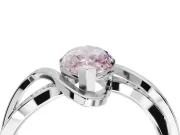 Marquise Bypass Solitaire Engagement Ring Setting for a Fancy Pink Lab-Grown Diamond | Platinum