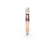 Round Lab-Grown Diamond Five-Stone Wedding Band | Rounded Profile | Rose Gold
