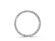 Round Lab-Grown Diamond Open Eternity Circle Pendant Necklace | Shared Prongs | Sterling Silver