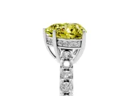 Heart-Shaped Hidden Halo Engagement Ring Setting for a Fancy Yellow Lab-Grown Diamond | Sterling Silver
