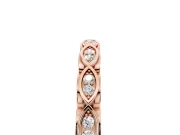 Marquise Motif Diamond Openwork Eternity Band Set in Rose gold with Pavé and Bezel Setting
