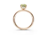 Radiant Cut Hidden Halo Ring Setting for a Fancy Yellow Lab-Grown Diamond | Rose Gold