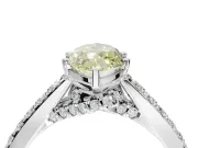 Marquise Pavé Engagement Ring Setting for a Fancy Yellow Lab-Grown Diamond | Crossover Gallery | Sterling Silver