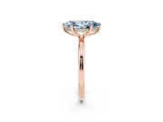Marquise Hidden Halo Ring Setting for a Fancy Blue Lab-Grown Diamond | Rose Gold
