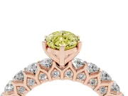 Marquise Shared Prong Engagement Ring Setting for a Fancy Yellow Lab-Grown Diamond | Rose Gold