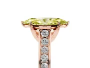 Marquise Graduated Pavé Engagement Ring Setting for a Fancy Yellow Lab-Grown Diamond | Rose Gold