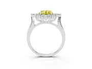Round Engagement Ring Setting for a Fancy Yellow Lab-Grown Diamond | Sterling Silver - Design NV-24790