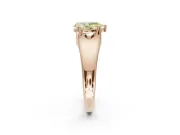 Pear-Shaped Double Claw Solitaire Engagement Ring Setting for a Fancy Yellow Lab-Grown Diamond | Rose Gold