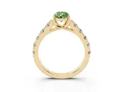 Pear-Shaped Engagement Ring Setting for a Fancy Green Lab-Grown Diamond | Yellow Gold - Design NV-24643