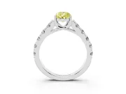 Pear-Shaped Engagement Ring Setting for a Fancy Yellow Lab-Grown Diamond | Sterling Silver - Design NV-24643