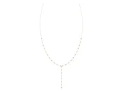 Round Lab-Grown Diamond Bezel Station Y Necklace | Station Drop | Rose Gold