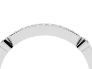 Round Diamond Pavé Bar Station Ring Set in White gold with Channel Setting