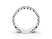 Round Diamond Pavé Eternity Band Set in Platinum with Bead Prong Setting