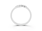 Round Diamond Five-Stone Crossover Band Set in Platinum with Prong Setting