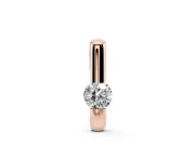 Round Lab-Grown Diamond Tension Style Bar Pendant Necklace | Folded Bar | Rose Gold