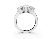 Pear-Shaped Three Stone Engagement Ring Setting | Large Side Stones | Platinum
