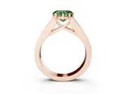 Heart-Shaped Channel-Set Engagement Ring Setting for a Fancy Green Lab-Grown Diamond | Rose Gold
