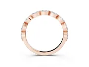 Marquise Diamond Eternity Band Set in Rose gold with Bezel Setting