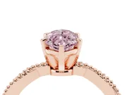 Marquise Twisted Solitaire Engagement Ring Setting for a Fancy Pink Lab-Grown Diamond | Rose Gold