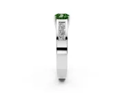 Cushion Cut Channel-Set Engagement Ring Setting for a Fancy Green Lab-Grown Diamond | Platinum