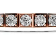 Round Lab-Grown Diamond Box Set Tennis Bracelet | Stepped Square Frames | Rose Gold