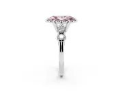 Marquise Floral Engagement Ring Setting for a Fancy Pink Lab-Grown Diamond | Petal Frame | Platinum
