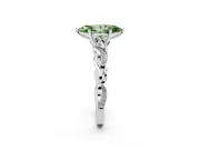 Marquise Vine Engagement Ring Setting for a Fancy Green Lab-Grown Diamond | White Gold