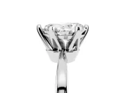 Pear Cut Diamond Solitaire Engagement Ring Set in Platinum with Slim Tapered Solitaire Band