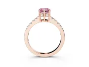 Radiant Cut Engagement Ring Setting for a Fancy Pink Lab-Grown Diamond | Rose Gold - Design NV-24649