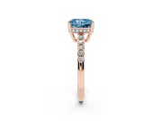 Radiant Cut Engagement Ring Setting for a Fancy Blue Lab-Grown Diamond | Rose Gold - Design NV-24649