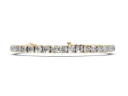 Round Lab-Grown Diamond In-Line Tennis Bracelet | Shared Prongs | Yellow Gold