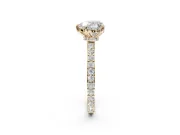 Heart-Shaped Hidden Halo Engagement Ring Setting | Yellow Gold