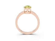 Marquise Solitaire Engagement Ring Setting for a Fancy Yellow Lab-Grown Diamond | Flat Tab Prongs | Rose Gold