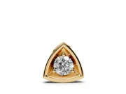 Round Lab-Grown Diamond Triangle Frame Pendant Necklace | Open Frame | Yellow Gold