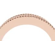 Round Lab-Grown Diamond Graduated Half Eternity Band | Twisted Rope Edges | Rose Gold