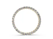 Round Lab-Grown Diamond Wide Eternity Circle Pendant Necklace | Prong Set | Yellow Gold