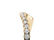 Round Diamond Pavé Twist Band Set in Yellow gold with U-Prong Setting