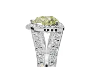 Heart-Shaped Halo Engagement Ring Setting for a Fancy Yellow Lab-Grown Diamond | Sterling Silver - Design NV-24520