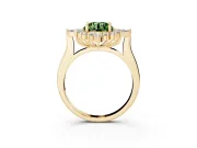 Round Engagement Ring Setting for a Fancy Green Lab-Grown Diamond | Yellow Gold - Design NV-24790