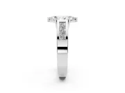 Marquise Channel-Set Engagement Ring Setting | Princess Side Stones | Platinum