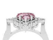 Heart-Shaped Engagement Ring Setting for a Fancy Pink Lab-Grown Diamond | Platinum - Design NV-24790