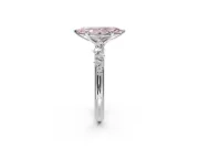 Marquise Graduated Solitaire Engagement Ring Setting for a Fancy Pink Lab-Grown Diamond | Sterling Silver