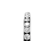 Round Lab-Grown Diamond Channel Set Half Eternity Band | Flush Walls | White Gold