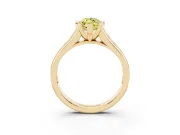 Marquise Half Bezel Engagement Ring Setting for a Fancy Yellow Lab-Grown Diamond | Yellow Gold