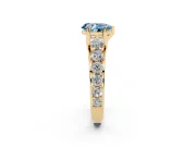 Pear-Shaped Engagement Ring Setting for a Fancy Blue Lab-Grown Diamond | Yellow Gold - Design NV-24645