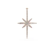 Round Lab-Grown Diamond Pavé Starburst Pendant Necklace | Eight-Point Star | Rose Gold