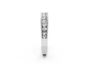 Round Lab-Grown Diamond Graduated Half Eternity Band | Twisted Rope Edges | Platinum